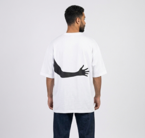 Hug White Oversized Tshirt