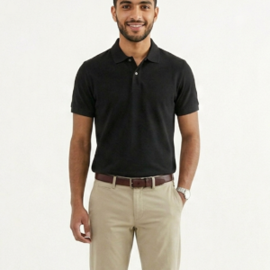 Polo Black Plain Tshirt