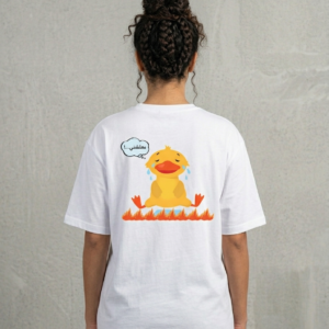 Sad duck White Oversized Tshirt