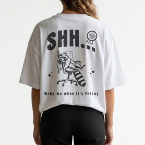 Shh.. White Oversized Tshirt
