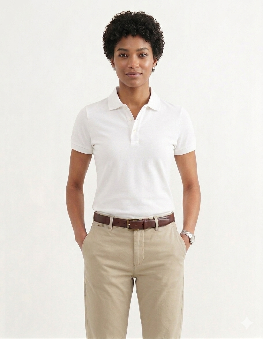 Polo White Plain Tshirt
