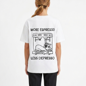 Espresso White Oversized Tshirt