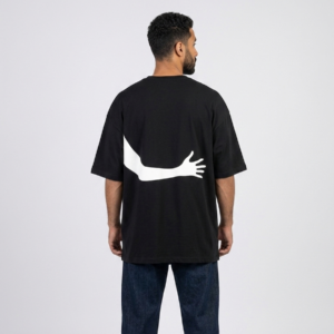 Hug Black Oversized Tshirt