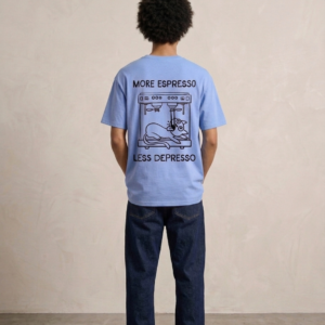 Espresso Baby blue Oversized Tshirt